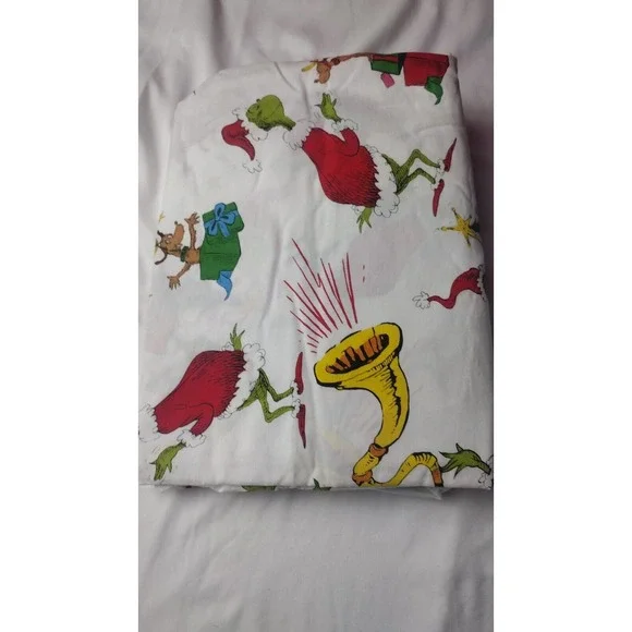 Pottery Barn ~Dr. Seuss's The Grinch & Max Organic Sheet Set Queen - Picture 2 of 6